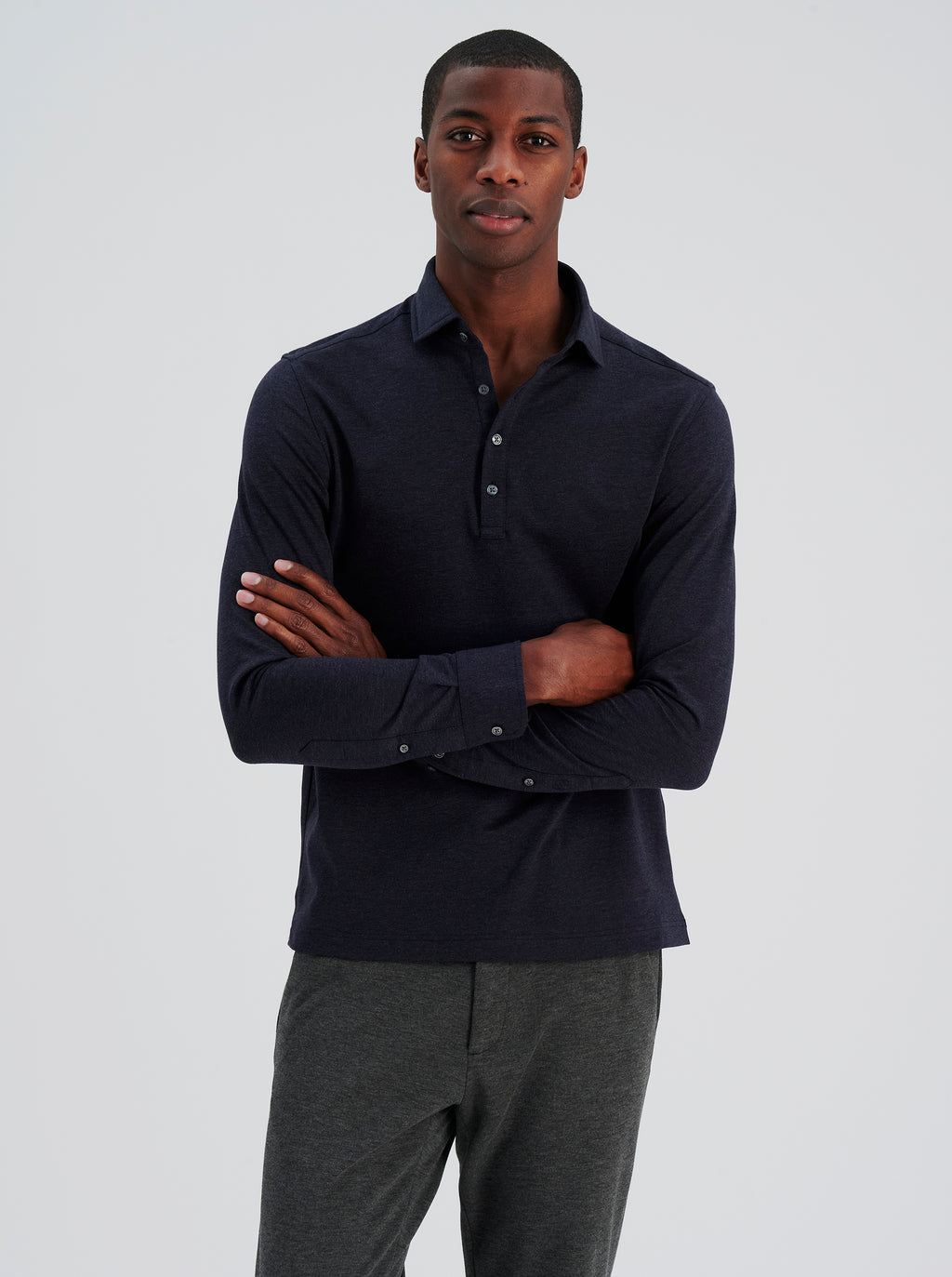 The Hudson - Men's Long Sleeve Polo | NICESTUFF